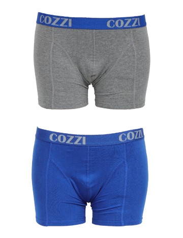 
						Set Boxeri 2 perechi Cozzi, albastru/gri