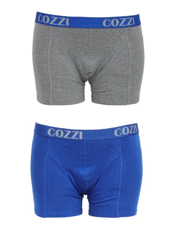Set Boxeri 2 perechi Cozzi, albastru/gri Mix culori