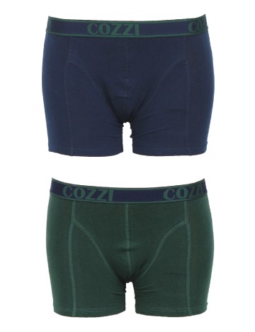 
						Set Boxeri 2 perechi Cozzi, verde/bleumarin