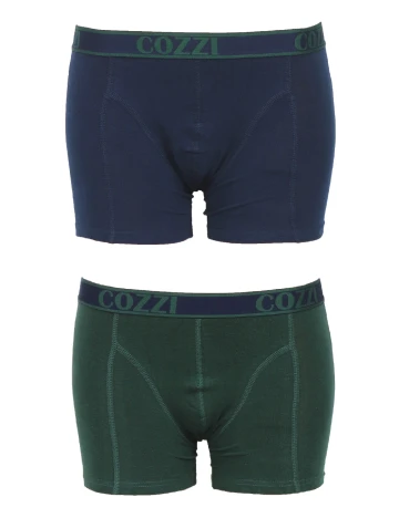 Set Boxeri 2 perechi Cozzi, verde/bleumarin Albastru