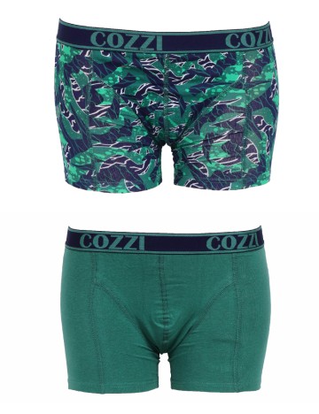 
						Boxeri 2 perechi Cozzi, verde