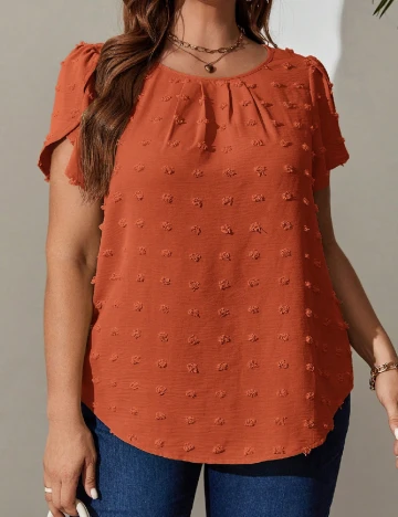 Tricou Emery Rose Curve, portocaliu inchis Portocaliu