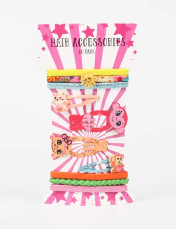 Set clame de par 10 bucati Little Concepts, mix culori Mix culori