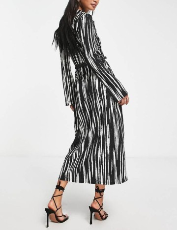 Rochie medie ASOS, negru/alb