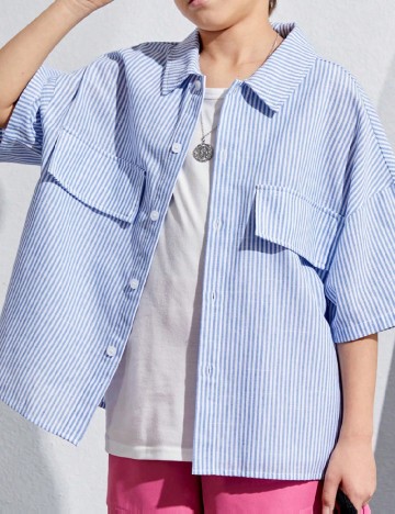 
						Camasa Shein Kids, albastru