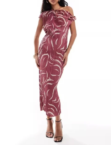 Rochie medie ASOS, roz pudra inchis Roz