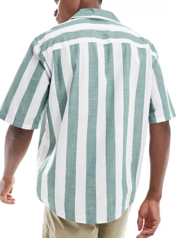 Camasa Oversize Only, alb/verde Verde
