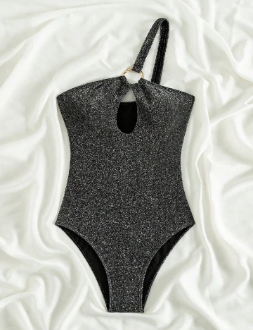 Costum de baie SHEIN, gri inchis