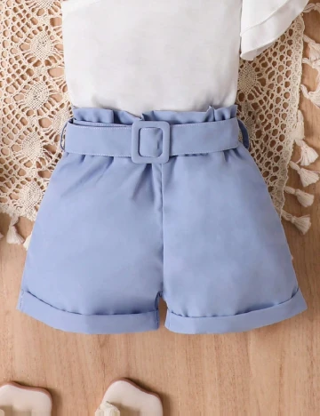 Pantaloni scurti Shein Kids, albastru Albastru