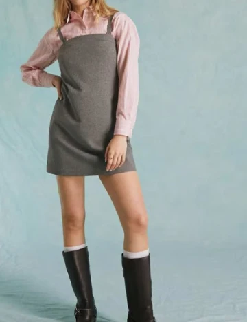 Rochie scurta Miss Selfridge, gri Gri