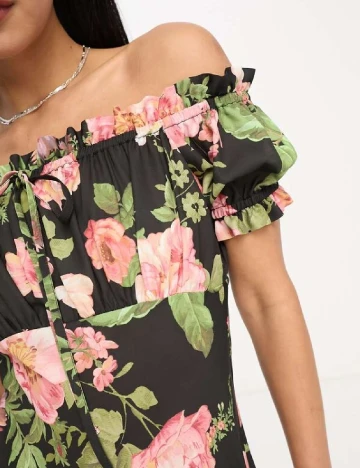 Rochie medie ASOS, floral print Floral print
