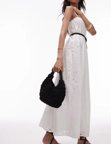 Rochie lunga Top Shop, alb Alb
