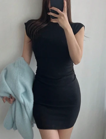 Rochie scurta Dazy, negru