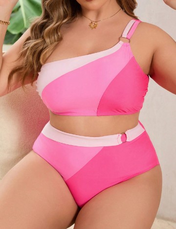 
						Costum de baie SHEIN CURVE, roz