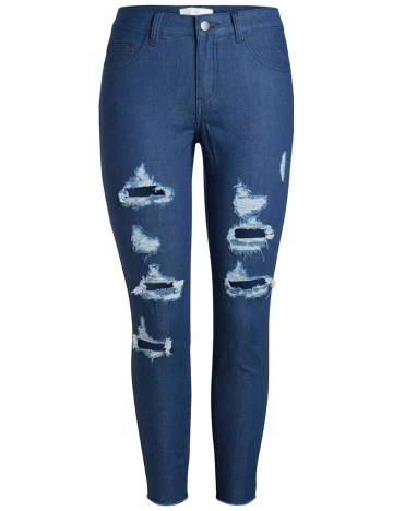 Blugi Pieces, albastru, XS/S