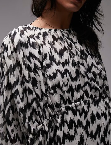 Rochie scurta Top Shop, alb/negru