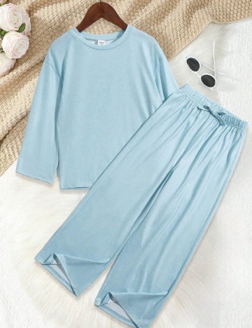 
						Pijama Shein Kids, albastru
