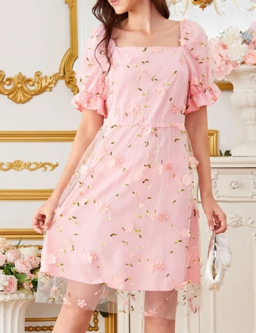 Rochie Shein Kids, roz Roz
