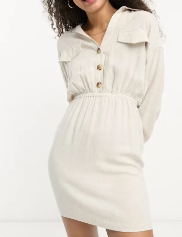 Rochie scurta ASOS, crem
