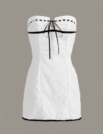 Rochie scurta SHEIN, alb Alb