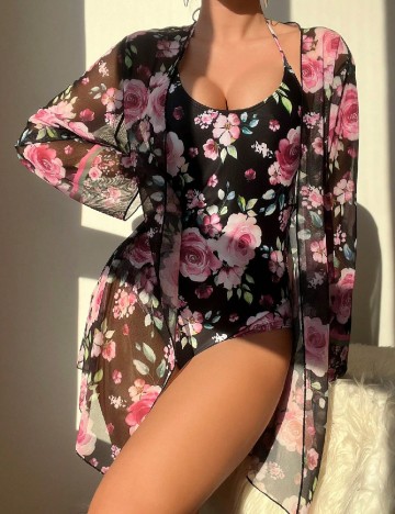 
						Compleu De Plaja SHEIN, floral print