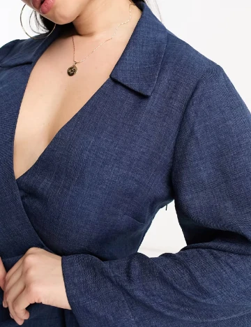 Rochie lunga ASOS Curve, bleumarin Albastru