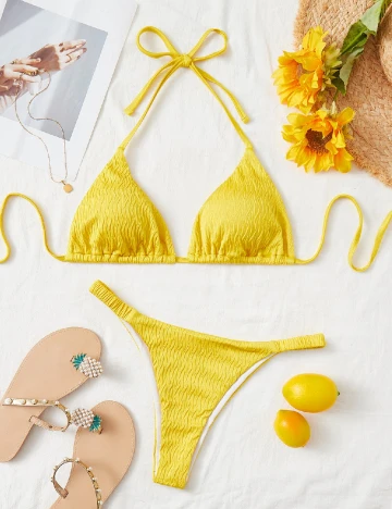Costum de baie SHEIN, galben Galben