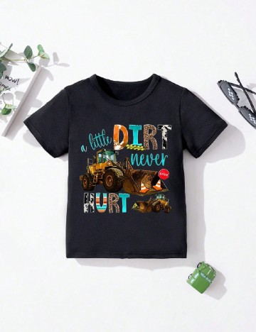
						Tricou Shein Kids, negru