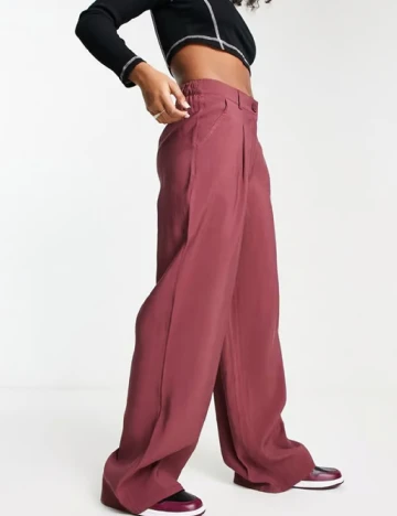 Pantaloni ASOS, roz pudra inchis