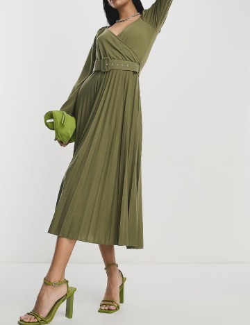 Rochie medie ASOS, kaki