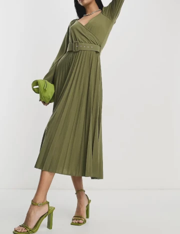 Rochie medie ASOS, kaki