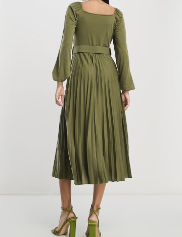 Rochie medie ASOS, kaki