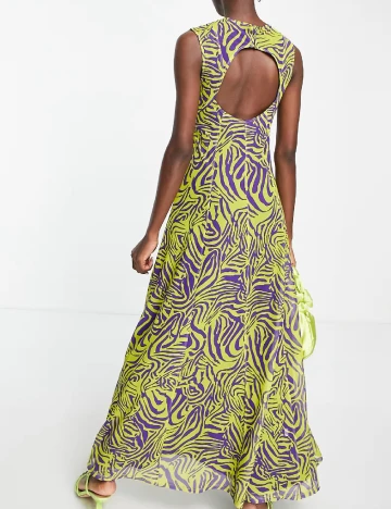 Rochie lunga Top Shop, verde/mov Verde