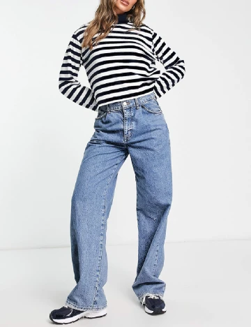 Bluza ASOS, alb/negru Negru