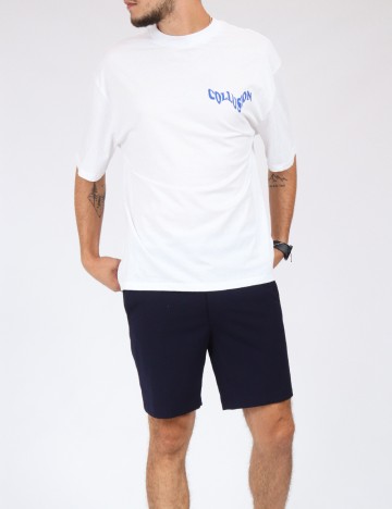 
						Tricou COLLUSION, alb