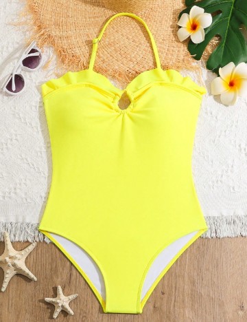 
						Costum de baie Shein Kids, galben