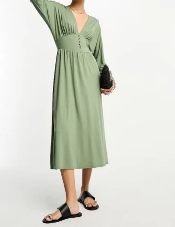 Rochie medie ASOS, verde Verde