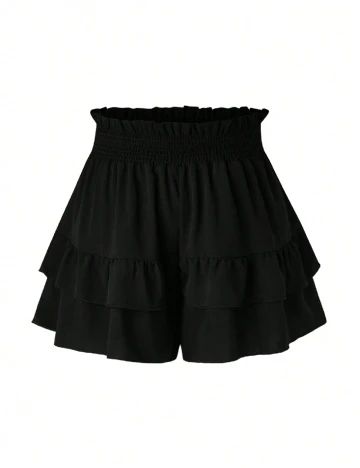 Pantaloni scurti SHEIN CURVE, negru Negru