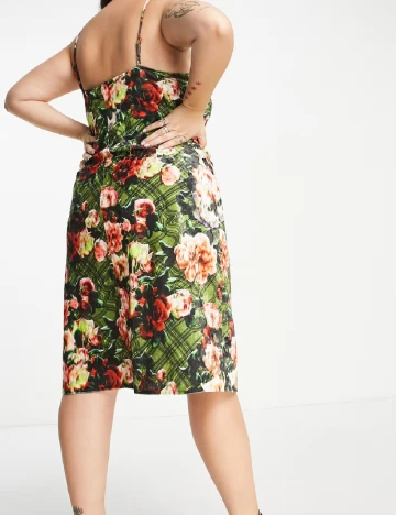 Rochie medie Collusion Plus Size, mix culori