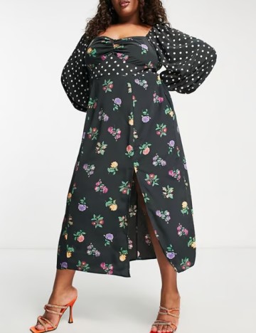 Rochie lunga ASOS Curve, negru