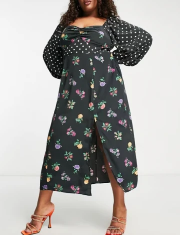 Rochie lunga ASOS Curve, negru Negru