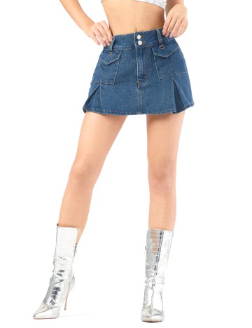 
						Fusta Forever 21, albastru