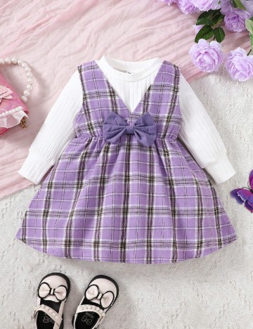 
						Compleu Shein Kids, alb/mov