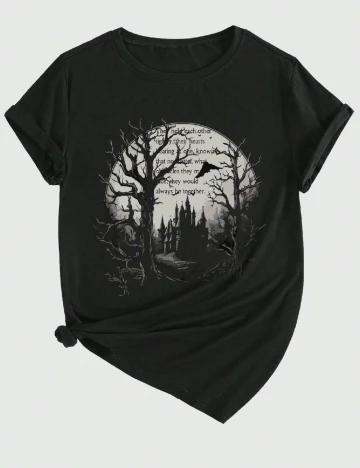 Tricou Romwe, negru Negru
