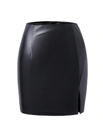 Fusta Shein Kids, negru Negru