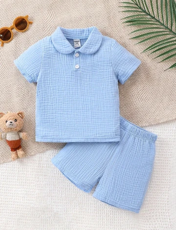 Compleu Shein Kids, albastru Albastru
