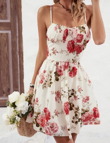 Rochie scurta SHEIN, floral print