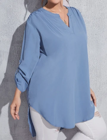 Bluza SHEIN CURVE, albastru Albastru