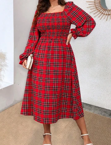 Rochie medie SHEIN CURVE, rosu Rosu