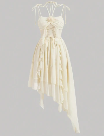 Rochie scurta SHEIN, ecru Alb